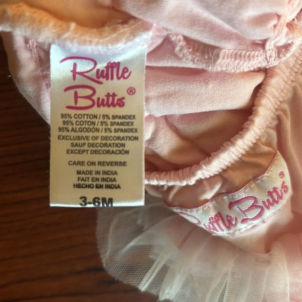 Ruffle Butts Pink ruffle butt Bloomers with pink tulle